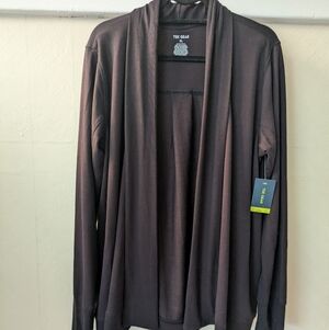 Tek Gear Black Wrap Cardigan With Thumbholes